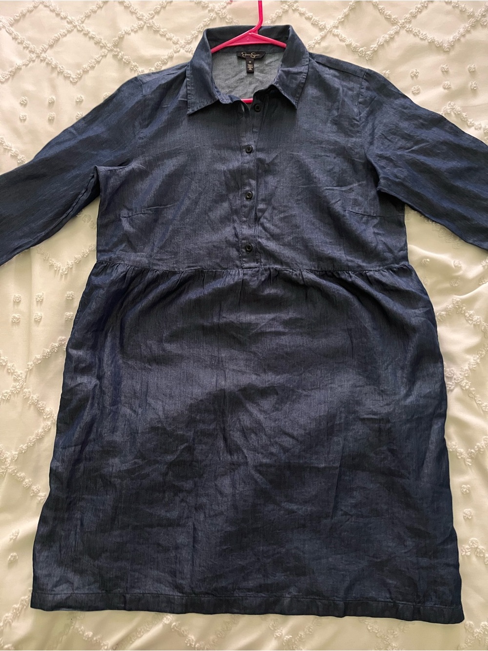 Jessica Simpson Women's lightweight denim Button-Front Shirt Dress